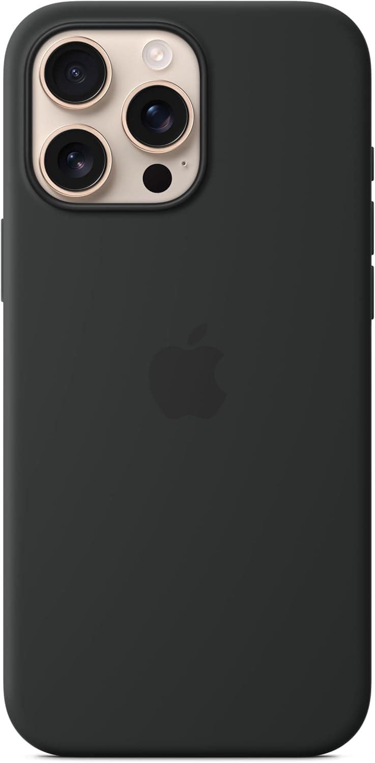Apple iPhone 16 Pro Max Silicone Case with MagSafe and Camera Control - Black ​​​​​​​
