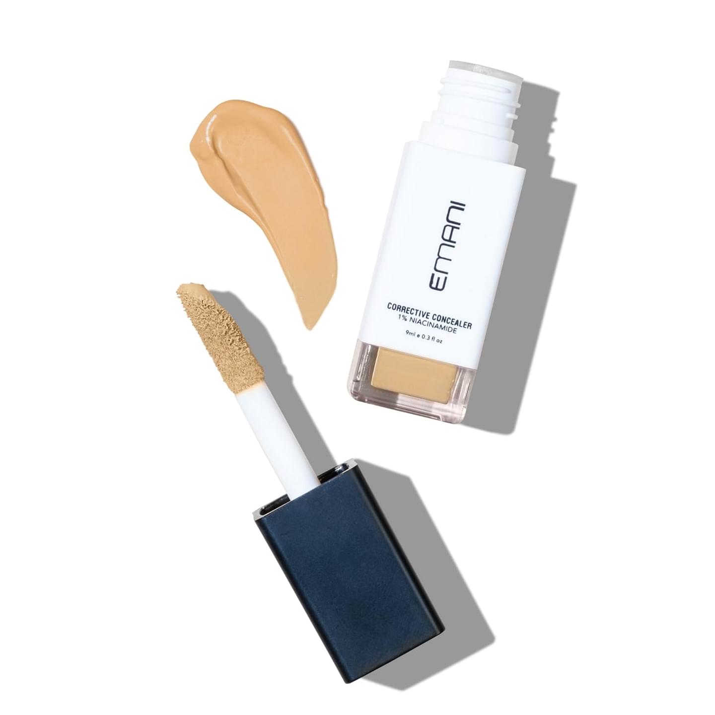 Emani Organic HD Corrective Liquid Concealer Full Coverage Makeup, Best Color Correcting Face Makeup, 625 Medium, 0.3 fl oz 0.3 Fl Oz (Pack of 1) 625 Medium-Liquid