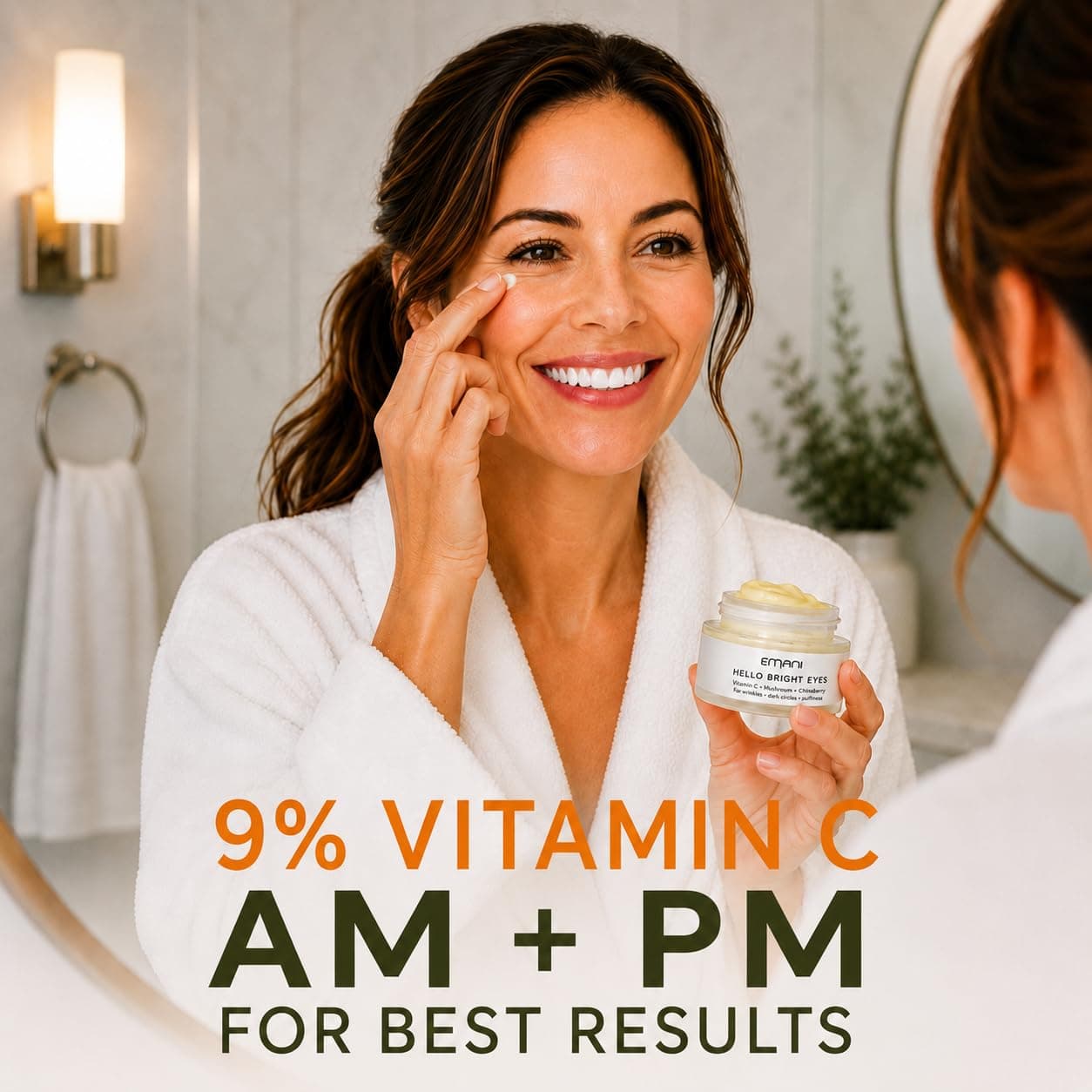 Emani Vitamin C Eye Cream for Dark Circles & Puffiness, 30ml